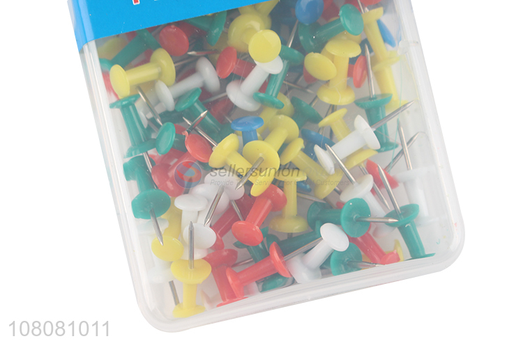 High quality colorful plastic head push pins thumbtacks office tacks