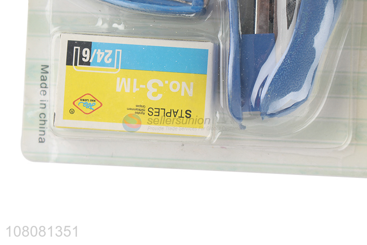 Wholesale 24/6 staplers set with staples and remover, 15 sheet capacity
