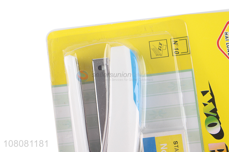 Wholesale 15 sheet capacity 10# staplers set office school stationery set