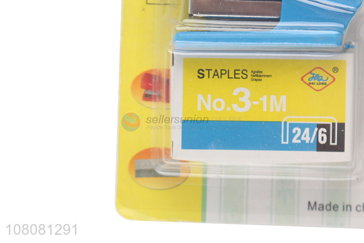 New arrival 15 sheet capacity 24/6 staplers set large metal desktop stapler