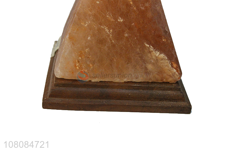 New products USB pyramid salt stone lamp home craft decoration