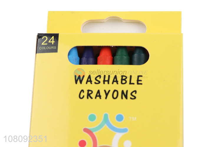 Hot products 24pieces washable crayon for painting tools