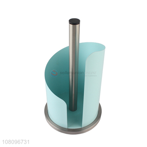 Good quality colorful metal paper towel holder standing tissue rack