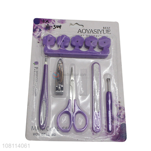 Yiwu wholesale 6pieces portable nail beauty manicure set