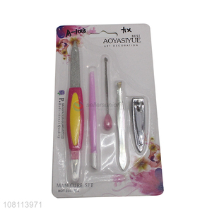 Low price plastic daily use nail manicure set for sale