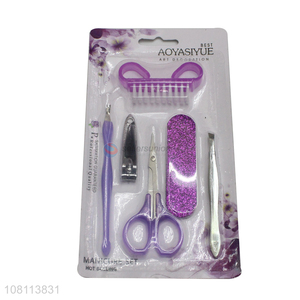 Wholesale from china plastic manicure set for nail care