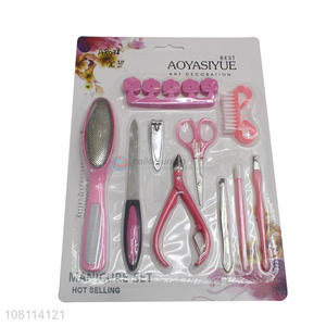 China wholesale reusable nail care manicure set for women
