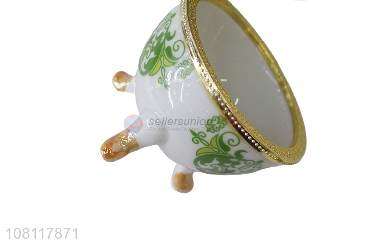 Wholesale luxury ceramic jewelry cases egg shaped trinket box