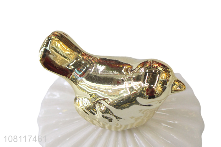 China supplier ceramic bird jewelry box creative ring holder
