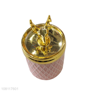 Top product ceramic animal jewelry box cute ceramic crafts