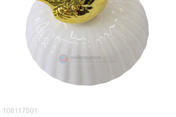 Factory price ceramic bird jewelry box for tabletop decoration
