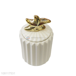 Recent design ceramic jewelry box creative starfish candy box