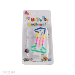 Factory price decorative cake topper cake number candles