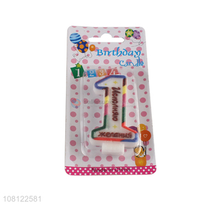 Factory direct sale colourful cake decoration number candles