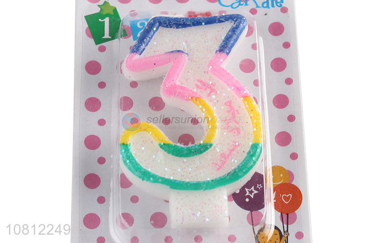 Best quality birthday number digital candle for cake topper