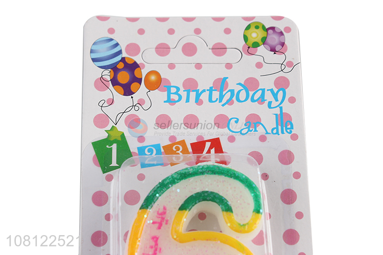 Top quality decorative birthday cake topper digital candles