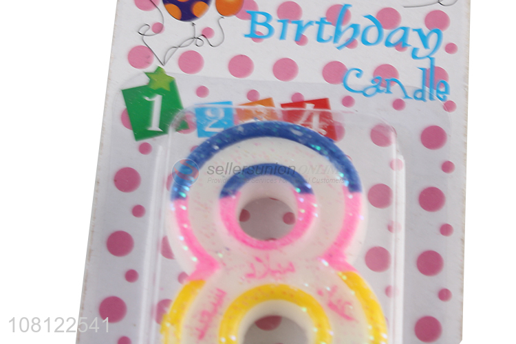 Wholesale from china colourful birthday candle number candle