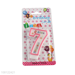 Hot items colourful cute children birthday party number candle