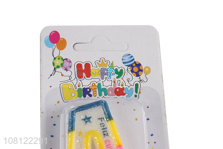 Cheap price colourful birthday party number candle for decoration
