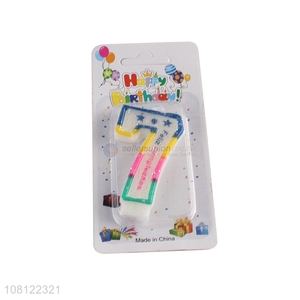 Good sale colourful cake topper cake number candle for birthday