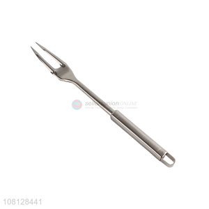 Yiwu supply silver stainless steel meat fork fruit fork