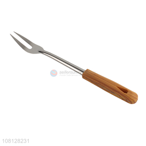 Wholesale price wooden handle stainless steel forks