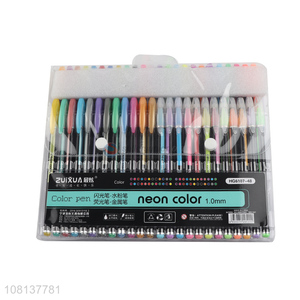 Best selling 48pieces non-toxic stationery highlighter pens