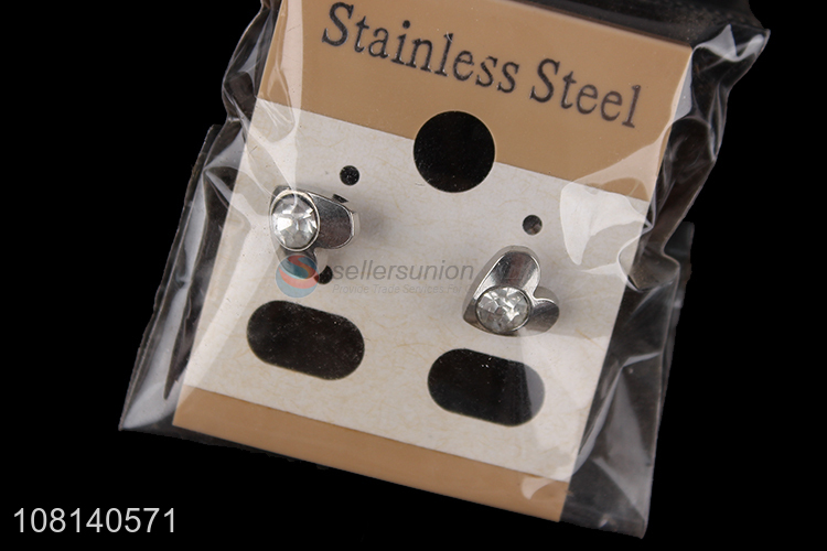 Delicate design stainless steel ear studs earrings for sale