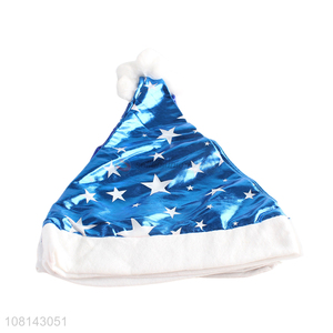 Online wholesale hot stamping star pattern Christmas hats