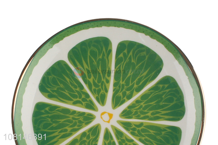 New Style Colorful Ceramic Plate Round Plate Fashion Saucer