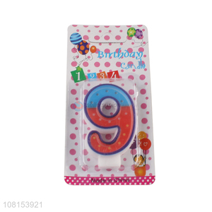 Factory direct sale 0-9 numeral candle cake topper decoration