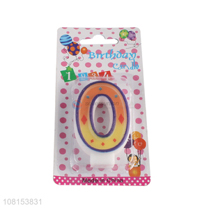 Factory supply number 0 cake candle for party celebration