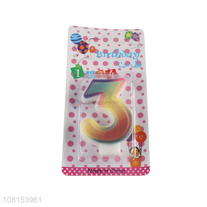 High quality 0-9 numeral candles for anniversary celebration