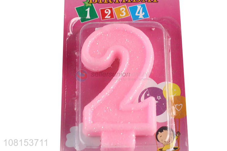 Good quality glitter number birthday cake candle party supplies
