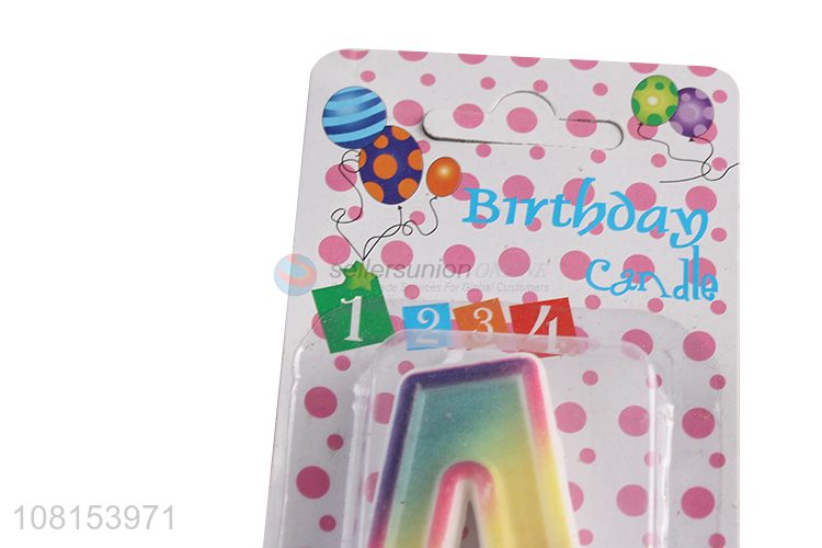 Hot selling number 4 birthday party candles numeral cake candles
