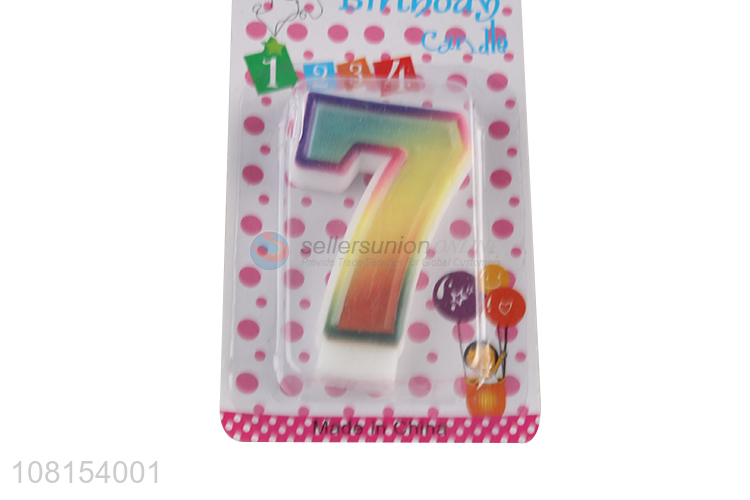 New arrival number 7 candle for party cake topper decoration