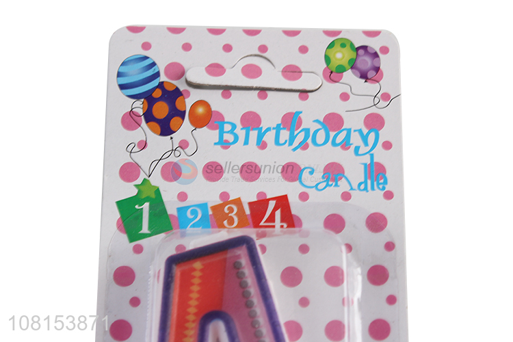 China supplier number 4 cake candle numeral birthday candle