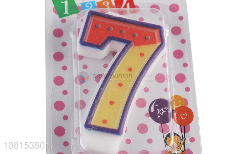 Wholesale cheap 0-9 number candle happy birthday cake candles