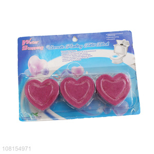 Custom 3 Pieces Heart Shape Toilet Flush Block Toilet Bowl Cleaner