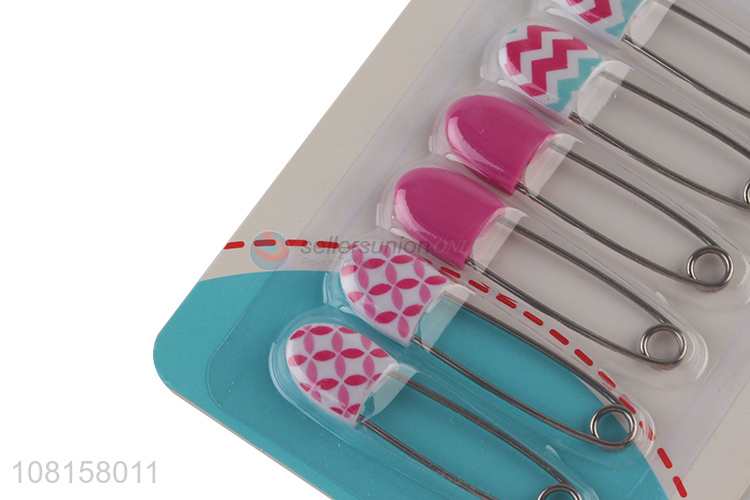 Good sale 6pieces safety  baby diaper pins wholesale