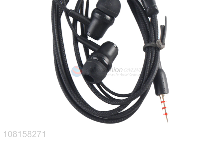 Custom logo stereo wired in-ear earphones with microphone