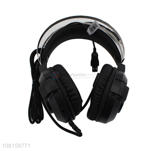Yiwu market creative USB wired headphone for computer game