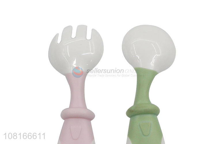 High quality creative silicone handle baby spoon for sale