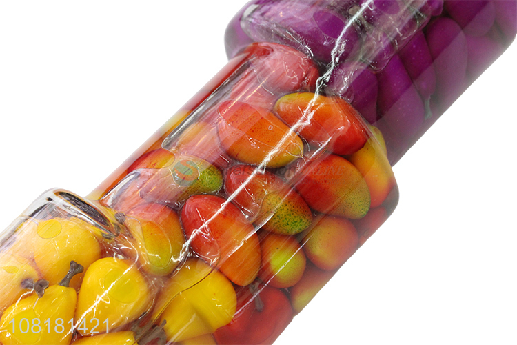 Low price natural fake fruit filling glass bottle crafts