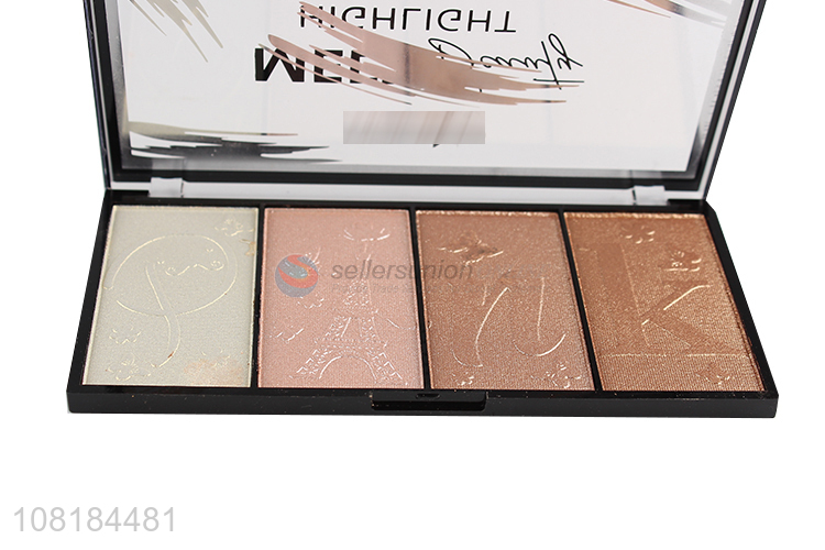 Good Quality 4 Colors Makeup Highlighter Palette For Sale