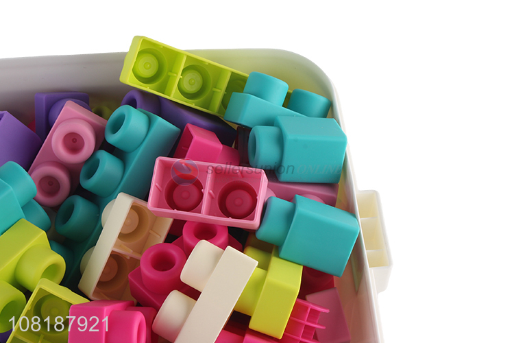 Online wholesale non-toxic soft rubber building blocks for children