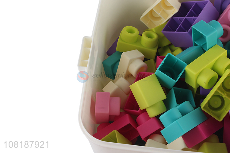 Online wholesale non-toxic soft rubber building blocks for children