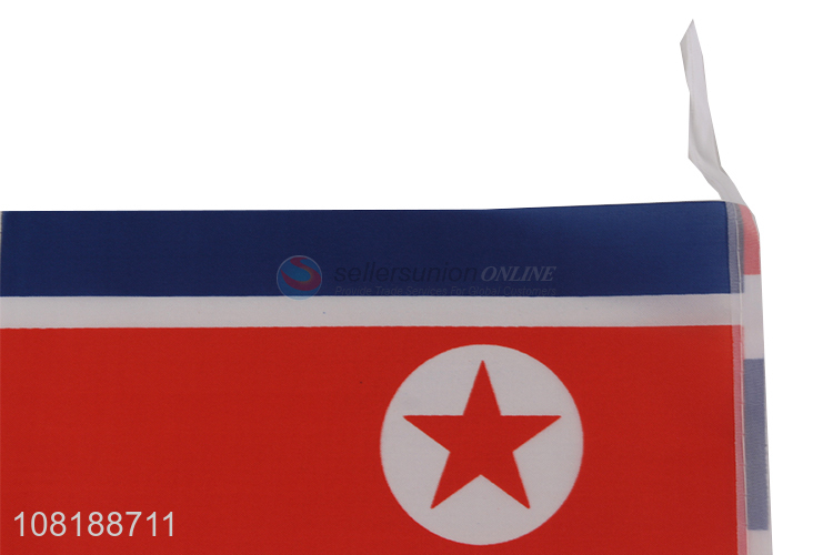 Good quality hand-held North Korea national country flag on stick
