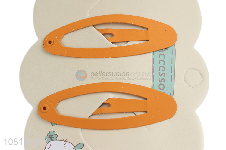 Yiwu supplier orange bangs clips girls hairpins