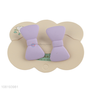 China factory cute bowknot hair clips for girls
